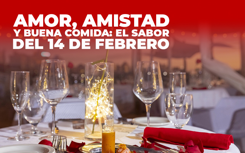 Mesa montada para el 14 de febrero